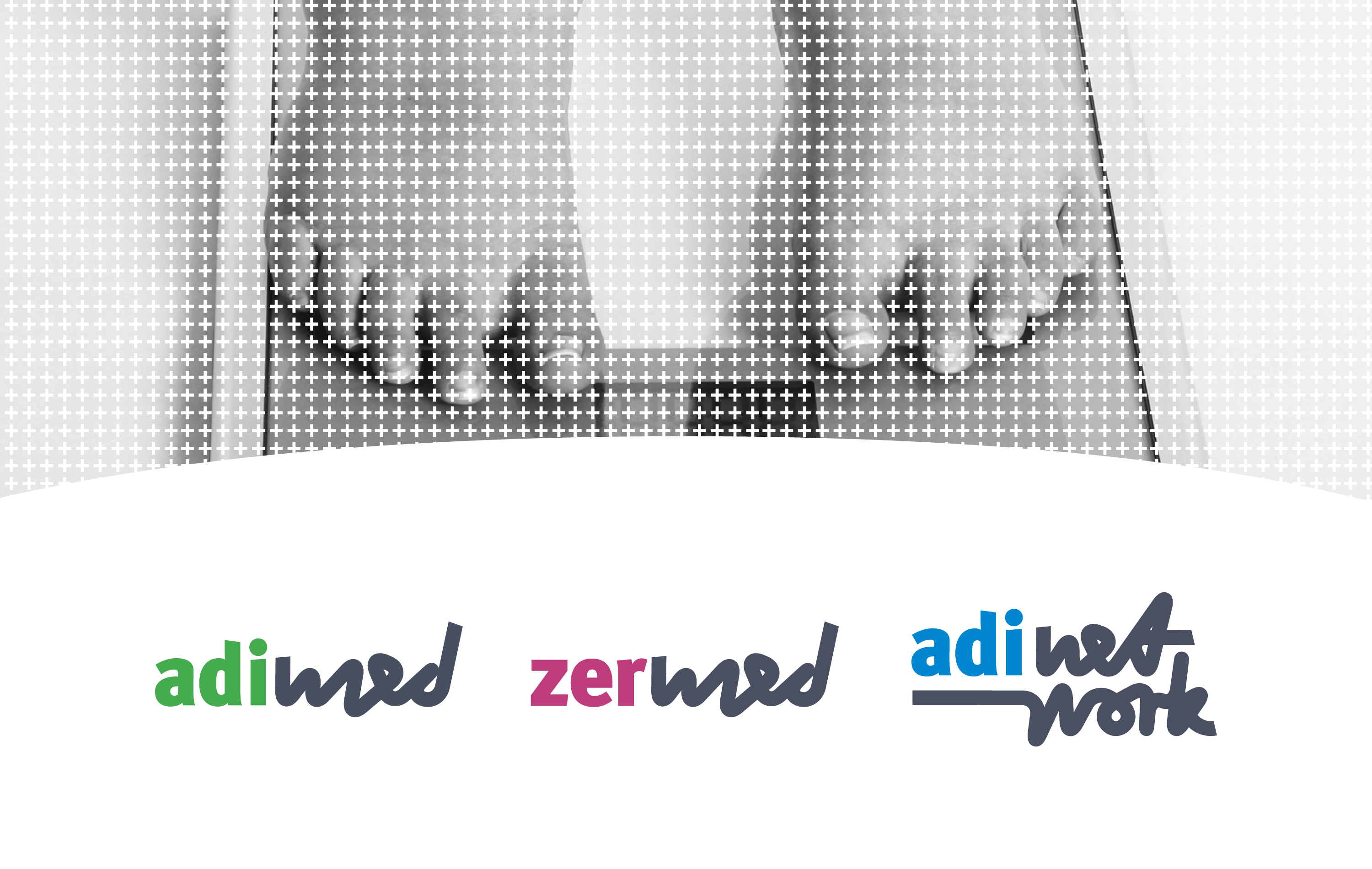 Abbildung der Logos von Adimed, Zermed und Medical AdiNetwork