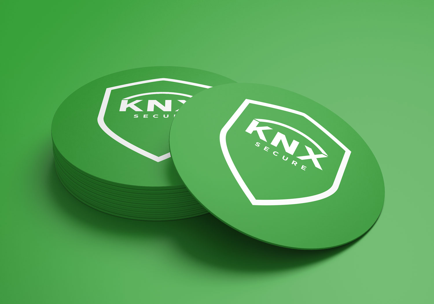 Bierdeckel in grün, KNX Secure
