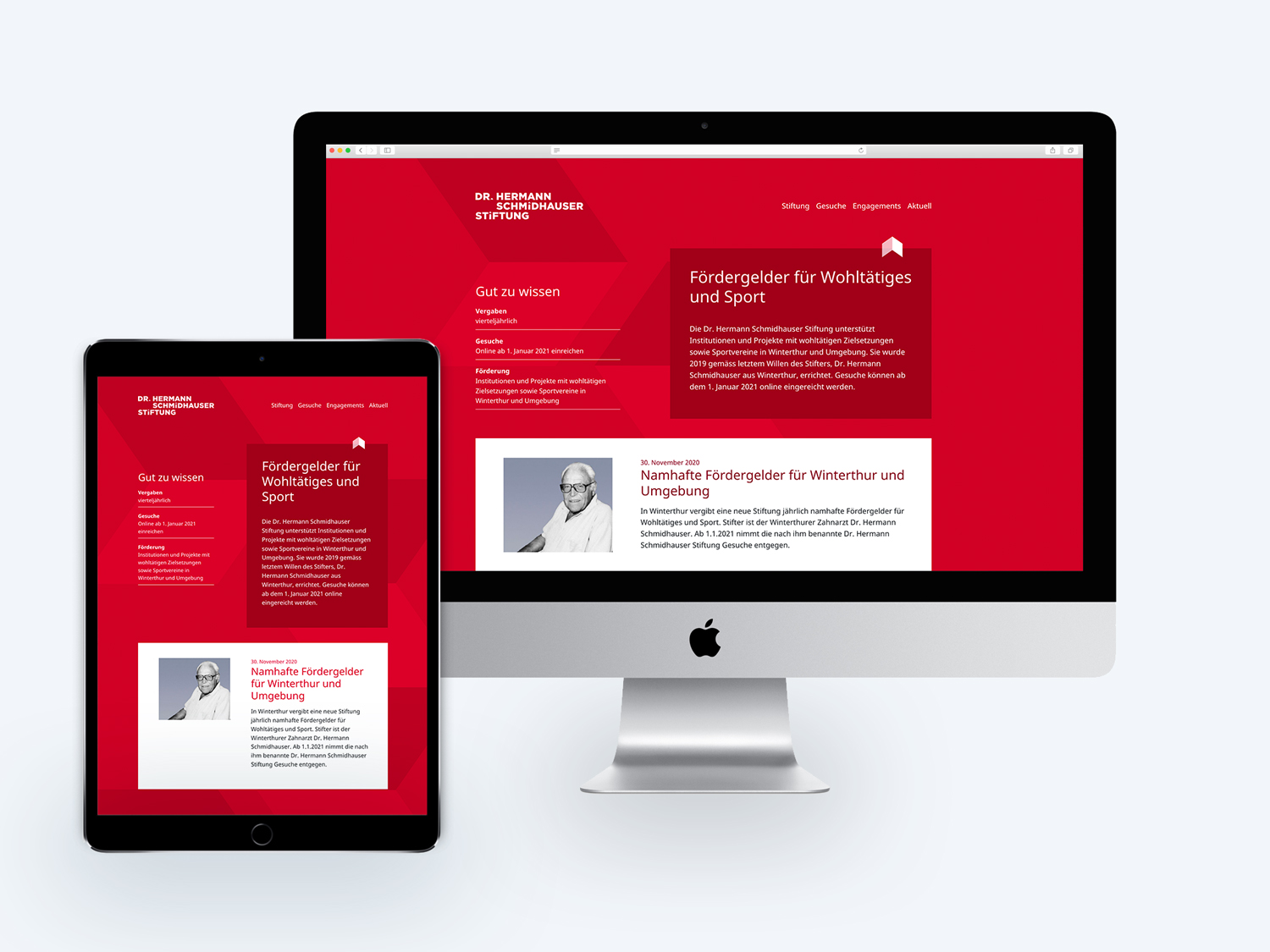 Responsive Website: Content und Design durch P-ART, Programmierung durch HNM