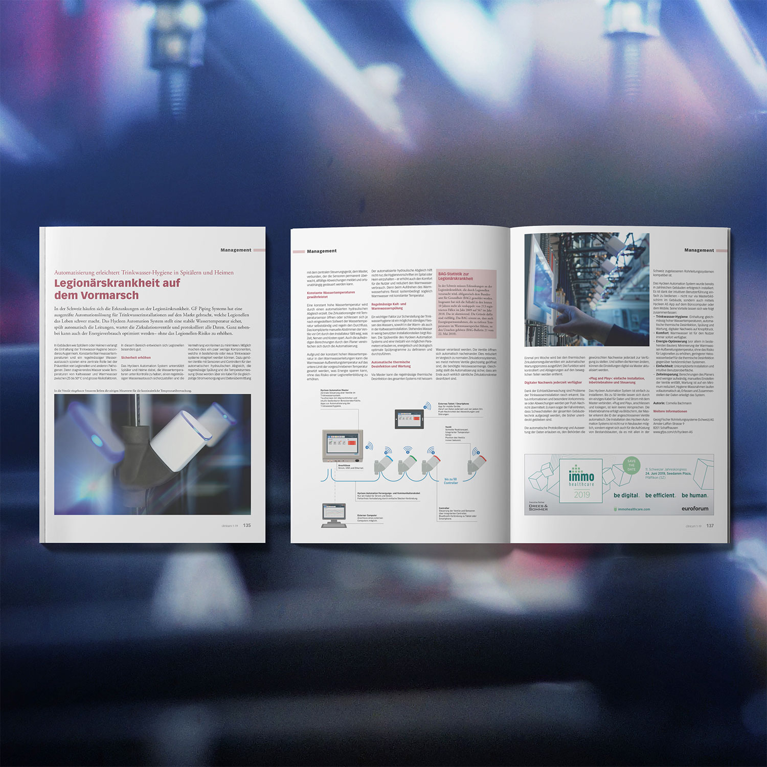 Beitrag im Fachmagazin «Clinicum» erschienen, der das bahnbrechende Hycleen Automation System von GF