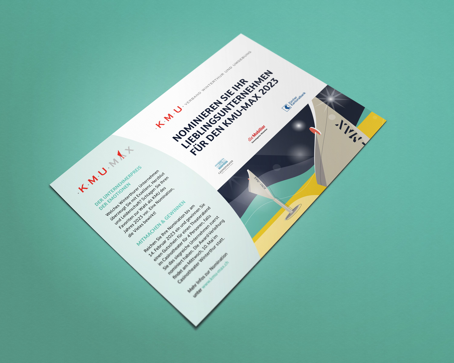 Flyer zur Nominierung für das KMU des Jahres 2023