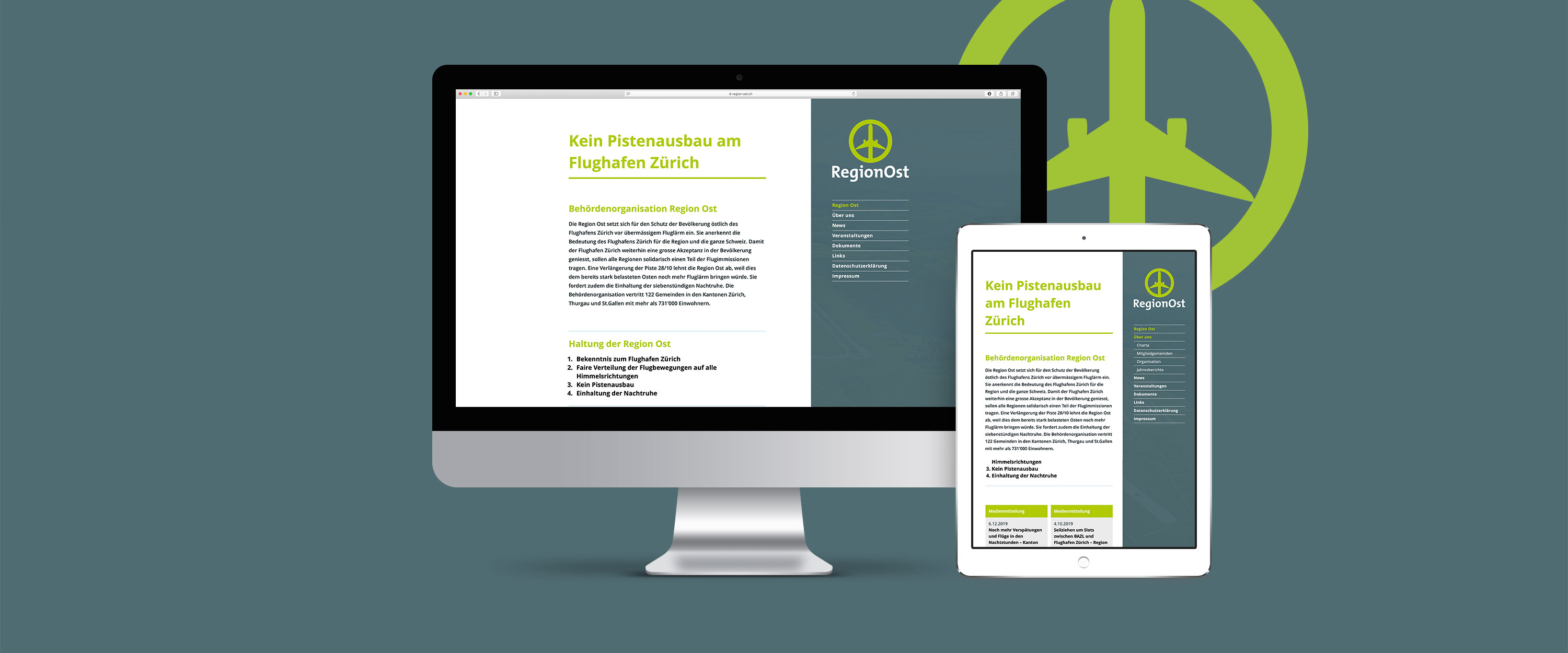 Website der Region Ost