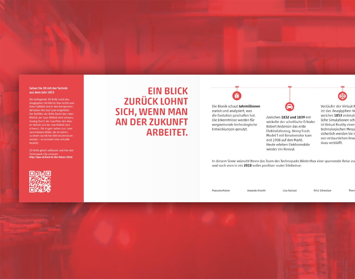 Neujahrskarte 2018 des Technopark Winterthur